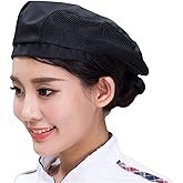 Adjustable Women Cafe Works Cap Vintage Flat Beret Bakery Men Cooking Chef Hat