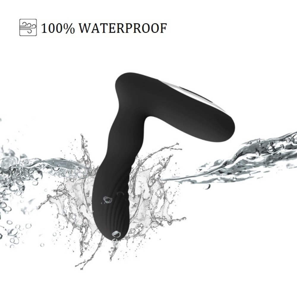 Prostata Stimulator Vibratoren, James Love Silikon Analvibratoren mit 12 Frequenzen, Wasserdicht Wiederaufladbar Analplug G Punkt Vibrator Prostata Massage für Männer oder Paar (Schwarz)