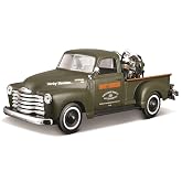 Maisto 1:24 Harley Davidson '36 EL Knucklehead + 1950 Chevrolet 3100 Pickup Diecast Vehicle Set