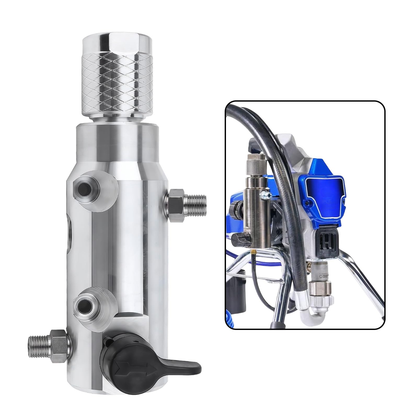 Photo 1 of 15G455 Fluid Filter Manifold Return Valve Assembly | 235014 Prime Spray Valve, Drain Valve, Fit for Graco 390 395 490 495 595 695 Ultra Max II GMAX Airless Paint Sprayer, Replace 287167