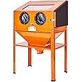 VEVOR 60 Gallon Sandblasting Cabinet, 40-120PSI Sand Blasting Cabinet with Stand, Heavy Duty Steel Sand Blaster with Blasting Gun & 4 Ceramic Nozzles for Paint, Stain, Rust Removal