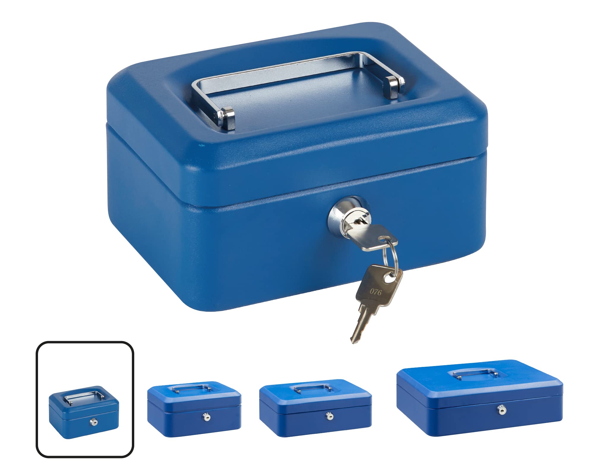 Arregui Elegant Box with Tray (Steel), Blue, C9215