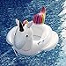 DMAR Pool Floats Unicorn Rainbow Kids Seat Boat Inflatable Water Raft Swim Ring Water Fun