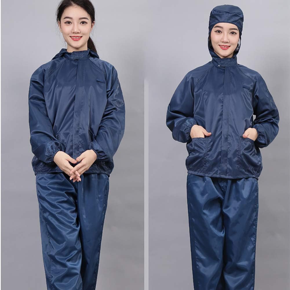 Intenst Protective Coverall with Hood,Antistatic Protection Reusable Isolation Gown - Dustproof Breathablel Protective Gown - Indoor Outdoor Lab Gown Coat for Men Women