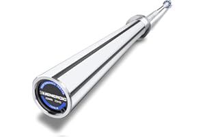 E.T.ENERGIC 7ft Olympic Barbell Bar 45LB Load 1500-lbs Capacity Available, for Gym Home Exercises, Weightlifting, Powerlifting for 2" Olympic Plates