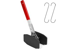 JMMRRR 360° Brake Caliper Press Tool with Double Caliper Hangers, Ratchet Piston Spreader Automotive Tools, Brake Piston Compression Tool, for Car Brake Repair & Instalation, Red