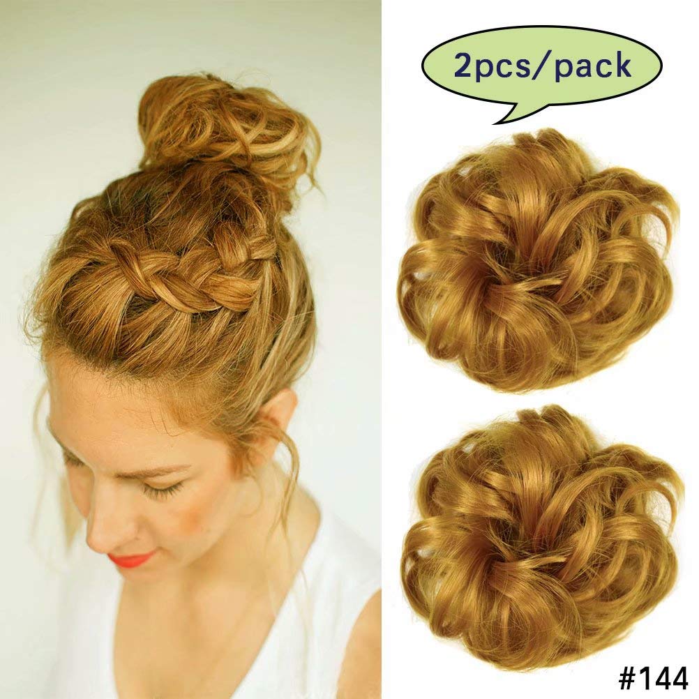 Amazon Com Hair Bun Extensions For Women Iluu Golden Color