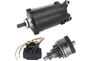 Soarider Starter & Bendix & Relay for Yamaha WaveRunner 02-08 GP800 XA800 XLT800 GP1200 SV1200 SUV1200 XA1200 XLT1200 GP1300 GP1300R, Boat 02-05 LST1200 LS2000 LX2000 LX210 AR210, 63M-81800-00-00