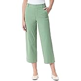 Gloria Vanderbilt Womens Shape Effect Pull on High Rise Wide Leg Crop Standard