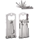 17-in-1 Mini Multitool Screwdriver Set, Precision Stainless Steel EDC Pocket Toolkit with Compact Precision Bit Set &amp; Bottle Opener for Outdoor, Hiking, Camping and Survival