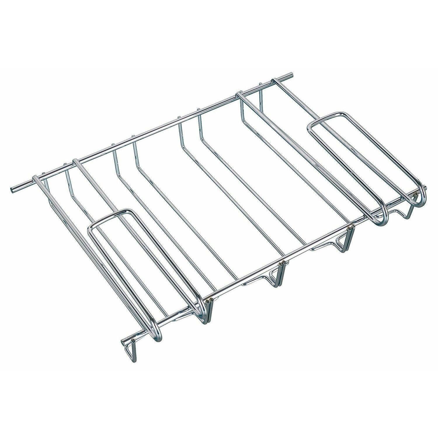 The Magic Toy Shop Under Cabinet Wine Glass Rack - Stainless Steel Hanging Storage Organiser for up to 12 Stemware - No Drill Under Shelf Wine Glass Holder for Kitchen Cupboard, Home Bar, Caravan