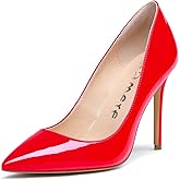 Castamere Womens High Heels Pointed-Toe Slip-on Stilettos Pumps 4Inch Heel Shoes