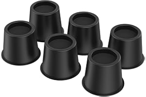 ZFLYCANP 6 Pack Furniture Risers, Anti Slip Couch Risers with Nonslip Rubber, Round Bed Raising Blocks, Stable and Nonslip, S