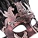 Mens Roman Copper Masquerade Mask with Feathers