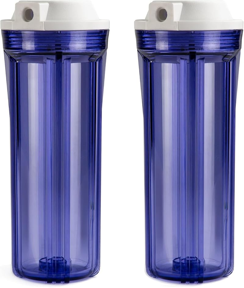 iSpring HC12X2 10" Clear Water Filter Housing for RO System - 2 Pack