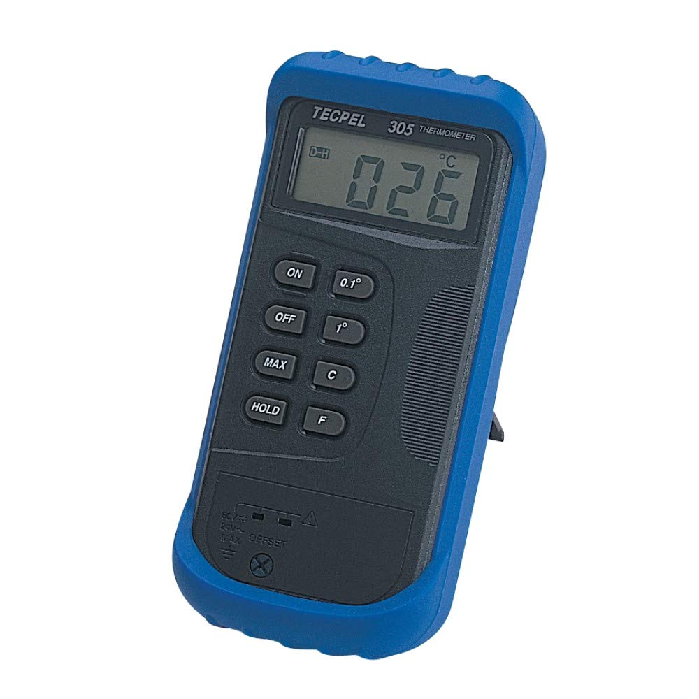 Tecpel digital Single input Thermometer with type k bead thermocouple