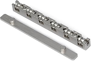 Guyker 42mm Guitar Roller Nut - Titanium alloy Ball Nut Height Adjustable Split Regulation Replacement Parts Compatible with 6 String Start ST TL Style Guitar, TS001