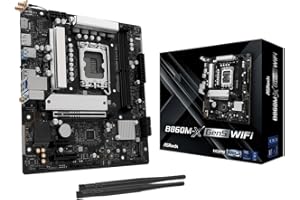 ASRock B860M-X Gen5 WiFi LGA1851 Micro-ATX Motherboard, Supports Intel Core Ultra Series 2 Processors, DDR5 9066+(OC), PCIe 5