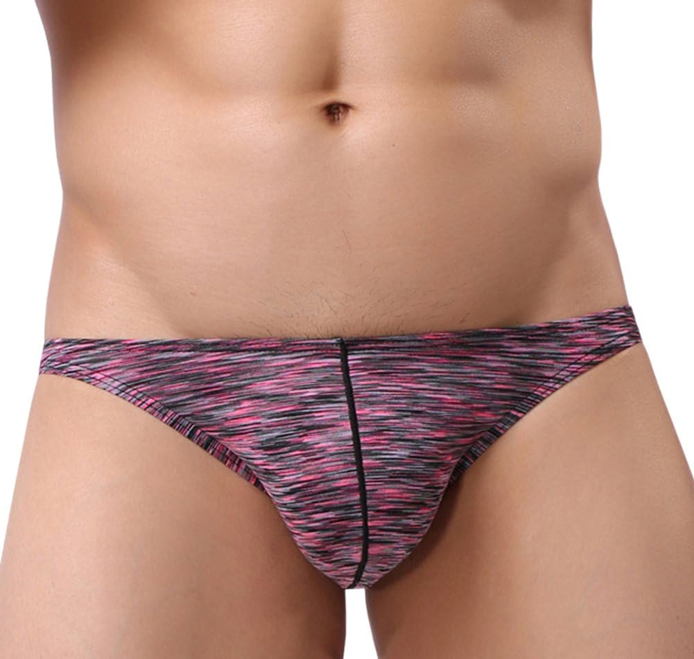 BaiX Men's Comfort Seamless Low Rise Bulge Pouch Bikini Briefs Sexy Underwear