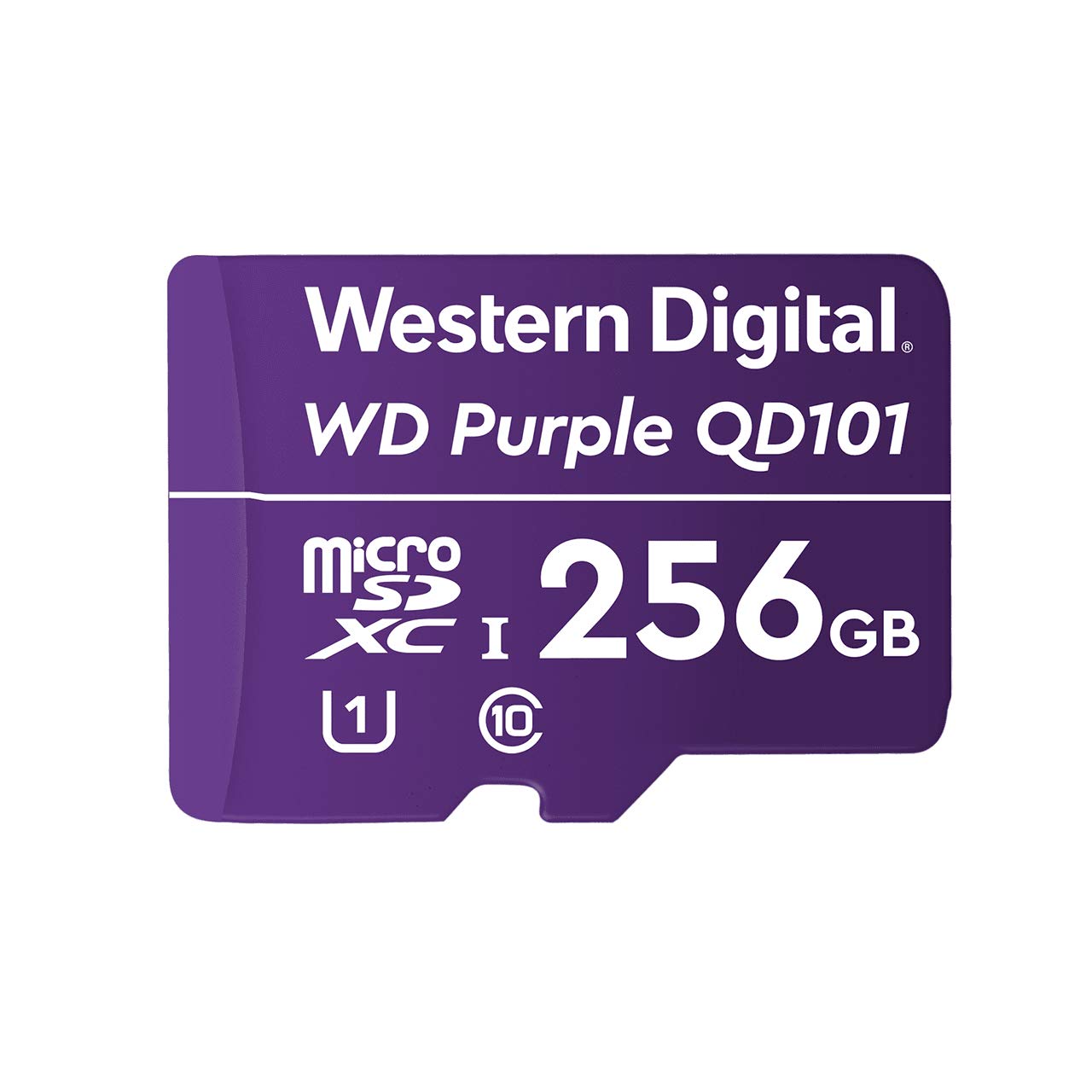 Photo 1 of Western Digital WD Purple SC QD101 256GB Smart Video Surveillance microSDXC Card, Ultra Endurance Up to 128 TBW