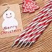 ABOAT 7 Inch Candy Cane Pen Christmas Pens with Black and Blue Ink for Christmas Holiday New Years Home Decor Party Gift (24 Pieces)