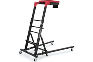 GARVEE Top Side Creeper, 48 in-68 in Adjustable Height, 400 LBS Capacity, High Top Automotive Creeper with 6 Swivel Caster Wheels, Heavy Duty Foldable Creeper for Garage Shop, Black