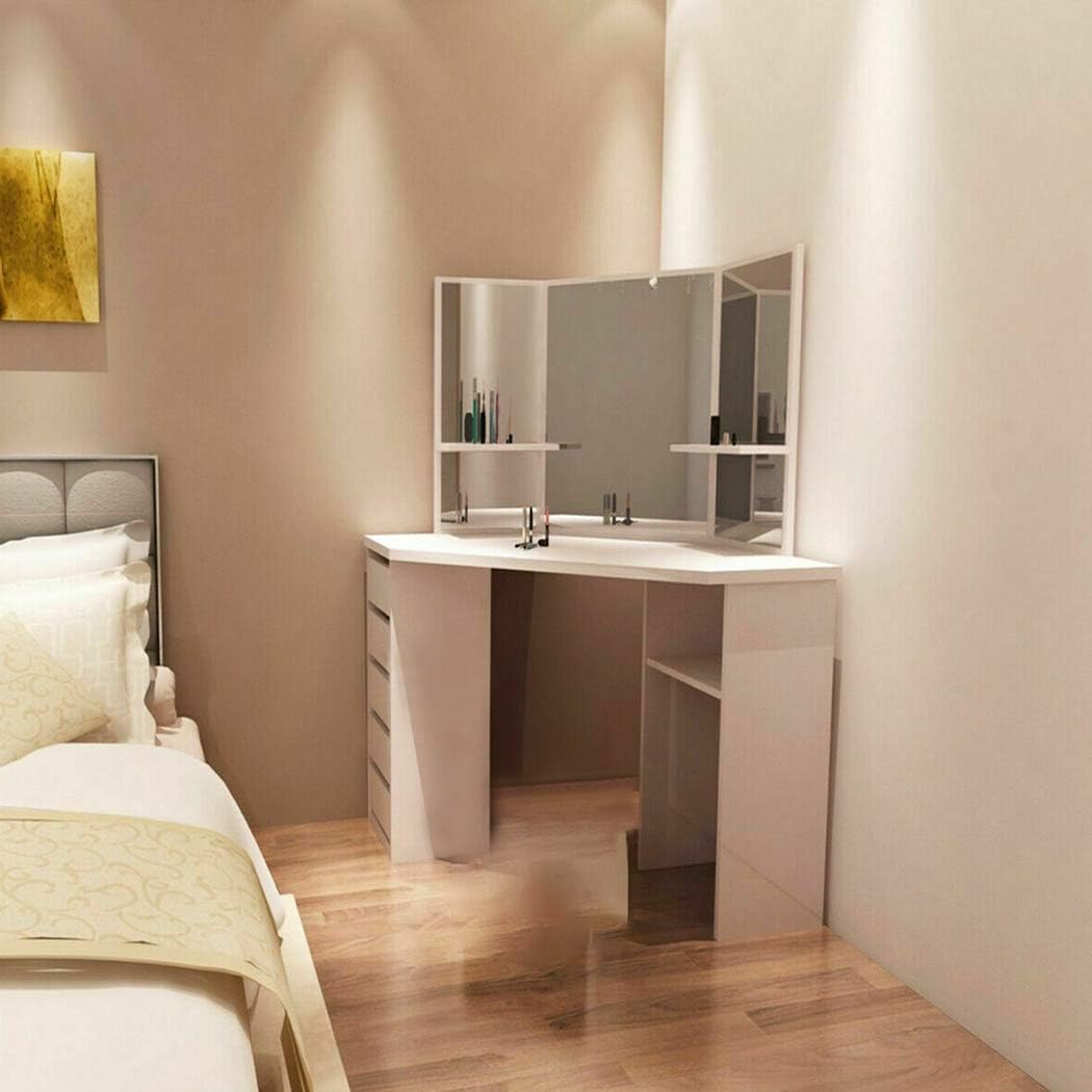 girls white corner desk