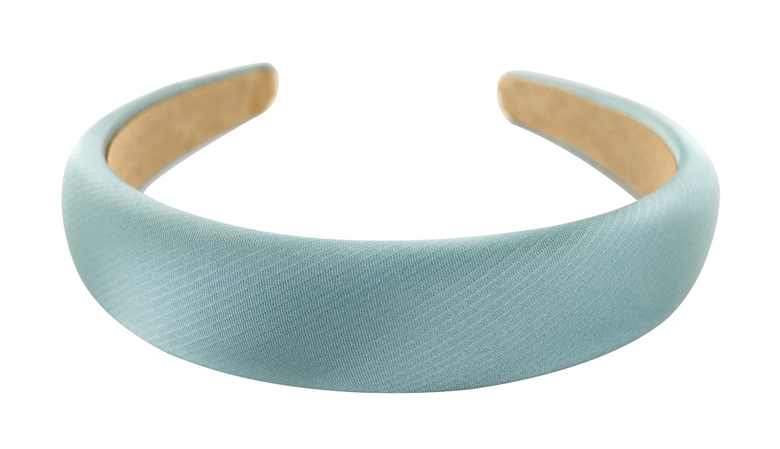axy Headband with Fabric Padded Metallic Colour - Women's Headband in Metallic Look Headband Hair Accessories HRK2B (Light Blue)