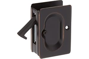 Emtek Premium Quality Mid-Century Pocket Door Passage Set in Oil-Rubbed Bronze