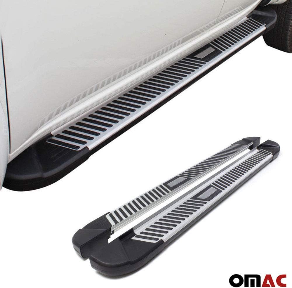 OMAC Side Step Rails Running Boards 2 Pcs. Alu Nerf Bars for Nissan Murano Z51 2009-2014
