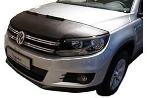AUTO-BRA Hood Bra Front End Nose Mask Compatible with VW Volkswagen Tiguan 2007-2016 Bonnet Bra STONEGUARD Protector Tuning