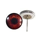 Deep Brown Human Glass Eyes On Wire Pin Posts for