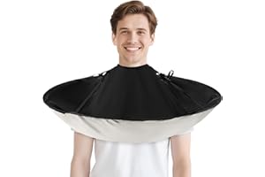 FEBSNOW Hair Cutting Cloak Cape, Professional Adjustable Haircut Cape Foldable Umbrella for Adults Kids Home Salon Barber Hairdressing Supplies