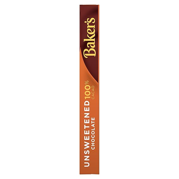 BAKER’S UNSWEETENED CHOCOLATE PREMIUM BAKING BAR WITH 100 % CACAO (4 OZ BOX)