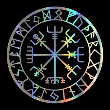 FDSKF.N Etiqueta engomada del Coche 3D originalidad Brújula Runa ...