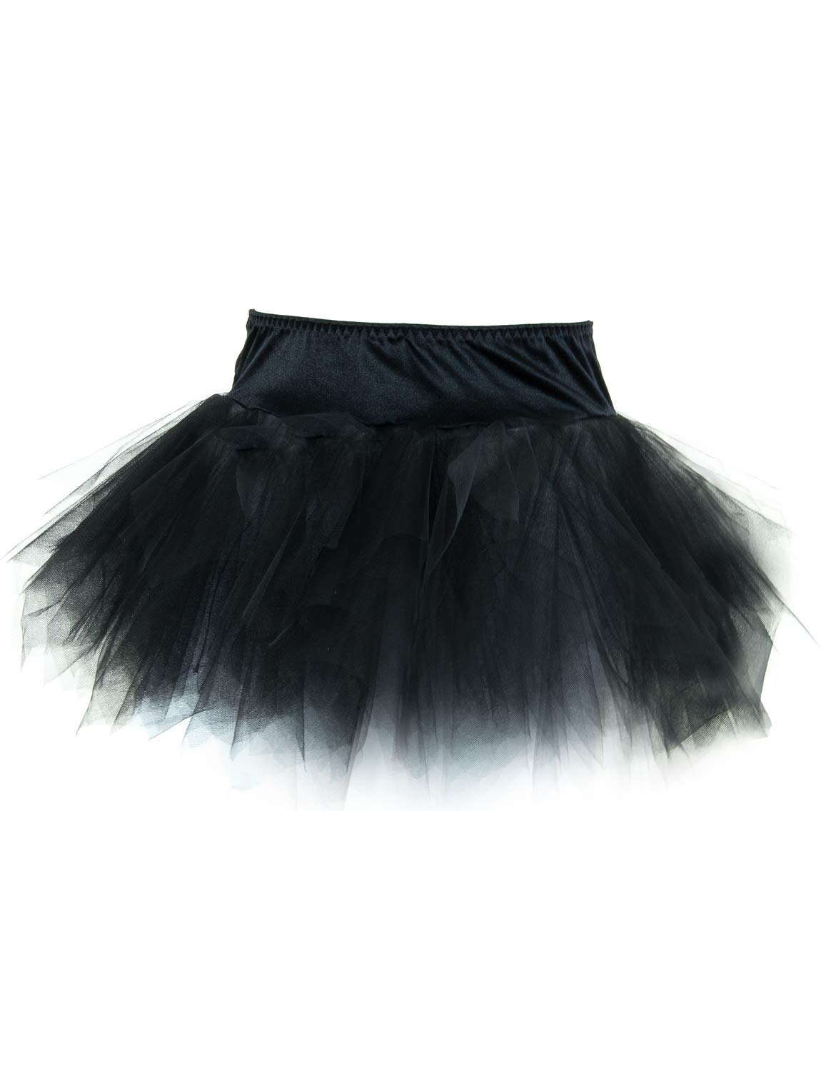 Yummy Bee Women’s Tutu Skirt – Red, Black or White Tulle Skirts for Women, Plus Size Tutus 6–28, Burlesque Corset Outfit Petticoat, Halloween Fancy Dress, Dance, Rave, Hen Night Costume(Black, 20) — image 1