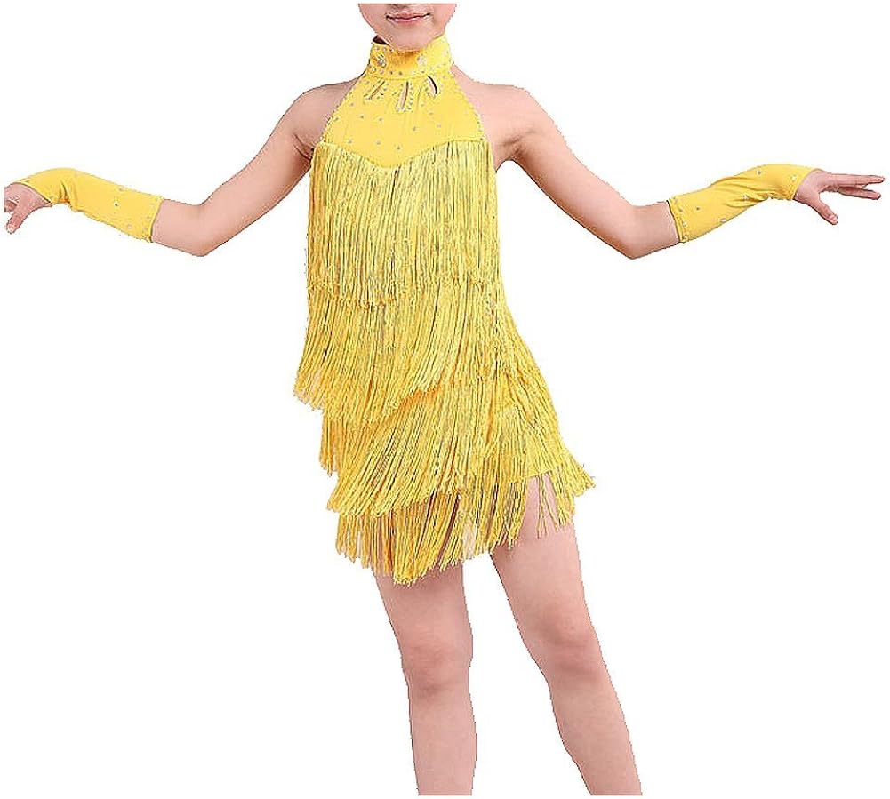 SODIAL(R) Vestito da Ballo Latino delle Ragazze 160cm Vestito da Frangia del Vestito da Ballo SODIAL(R) Vestito da Ballo Latino delle Ragazze 160cm Vestito da Frangia del Vestito da Ballo