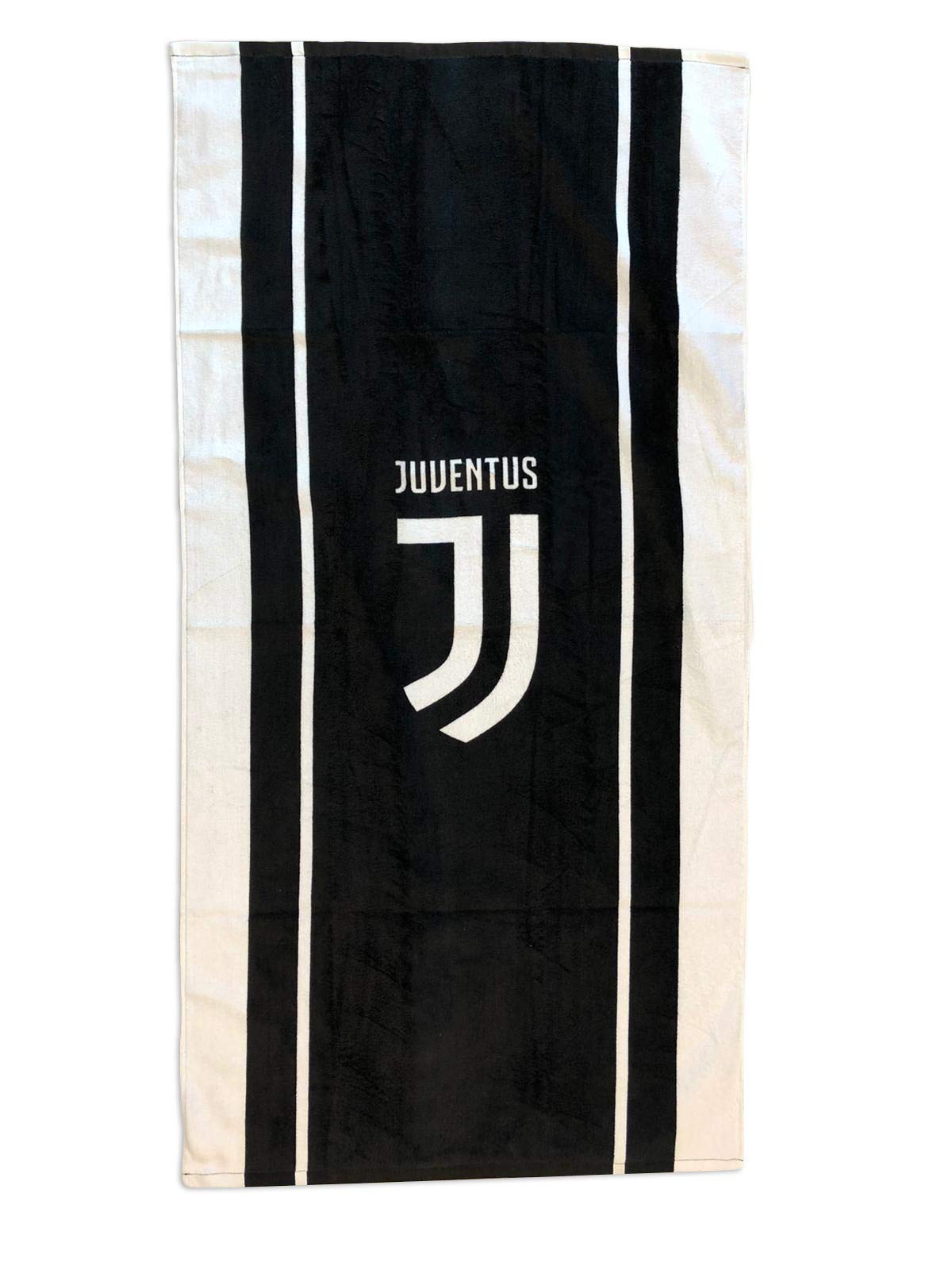 Juventus Beach Towel, White/Black, 70x140
