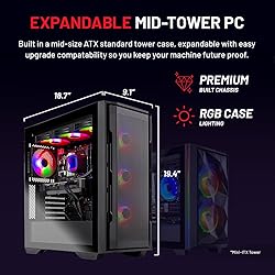 Skytech Rampage Gaming PC Desktop, Ryzen 7 9700X