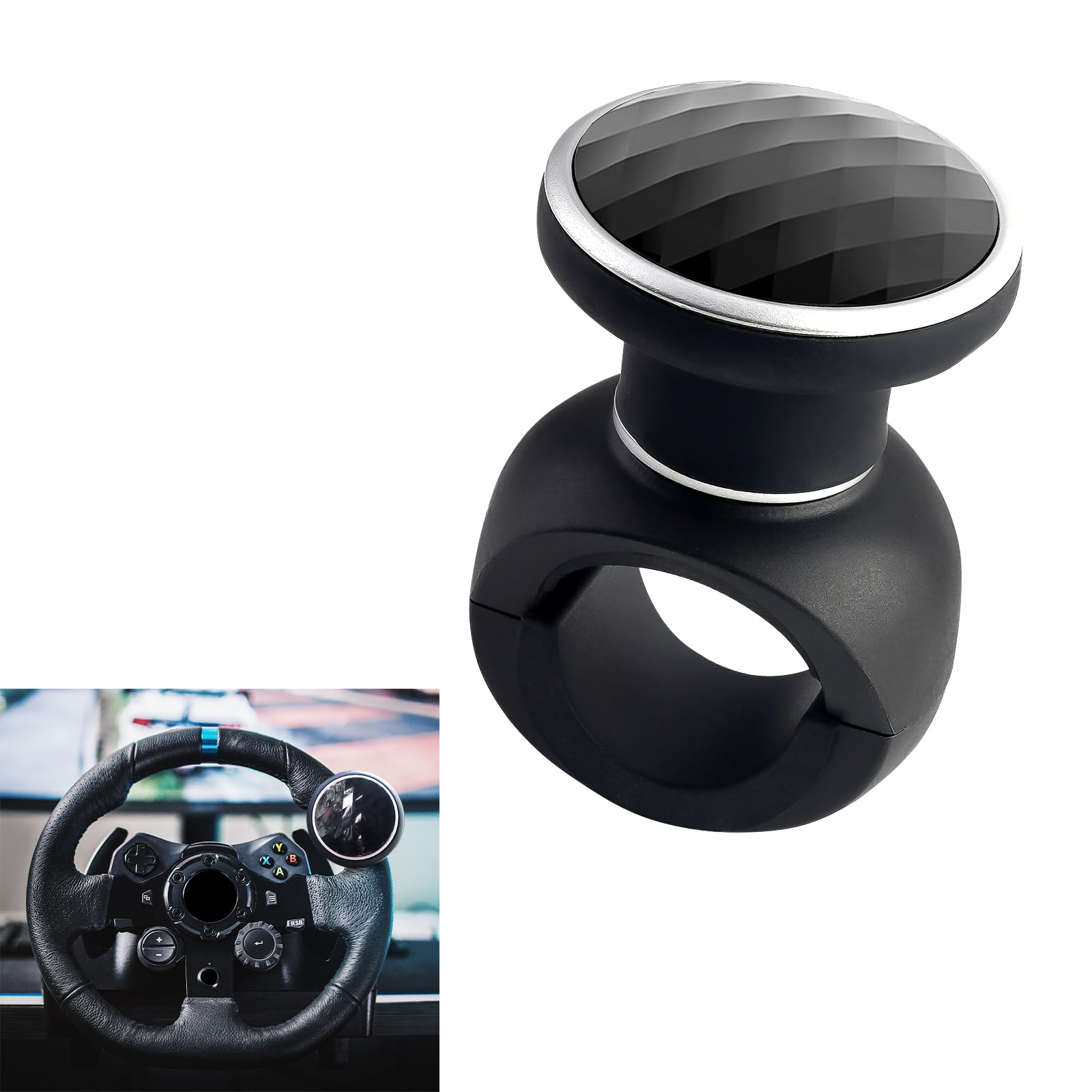 YIBEICO Steering Wheel Knob for LOGITECH G Series Steering Wheel Ball Knob for THRUSTMUSTER T Series,Suicide Knob for Steering Wheel