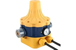 Homend Automatic Water Pump Pressure Controller, 110V Automatic Water Pump Pressure Controller with Electronic Pressure Switch Home Accessory Yellow