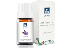 GM Gumili Violet Essential Oil - Pure Natural Fragrance for Aromatherapy, Perfume Making, Candles, Soap, Room Spray, Diffuser Blends - Organic, 10mL Undiluted