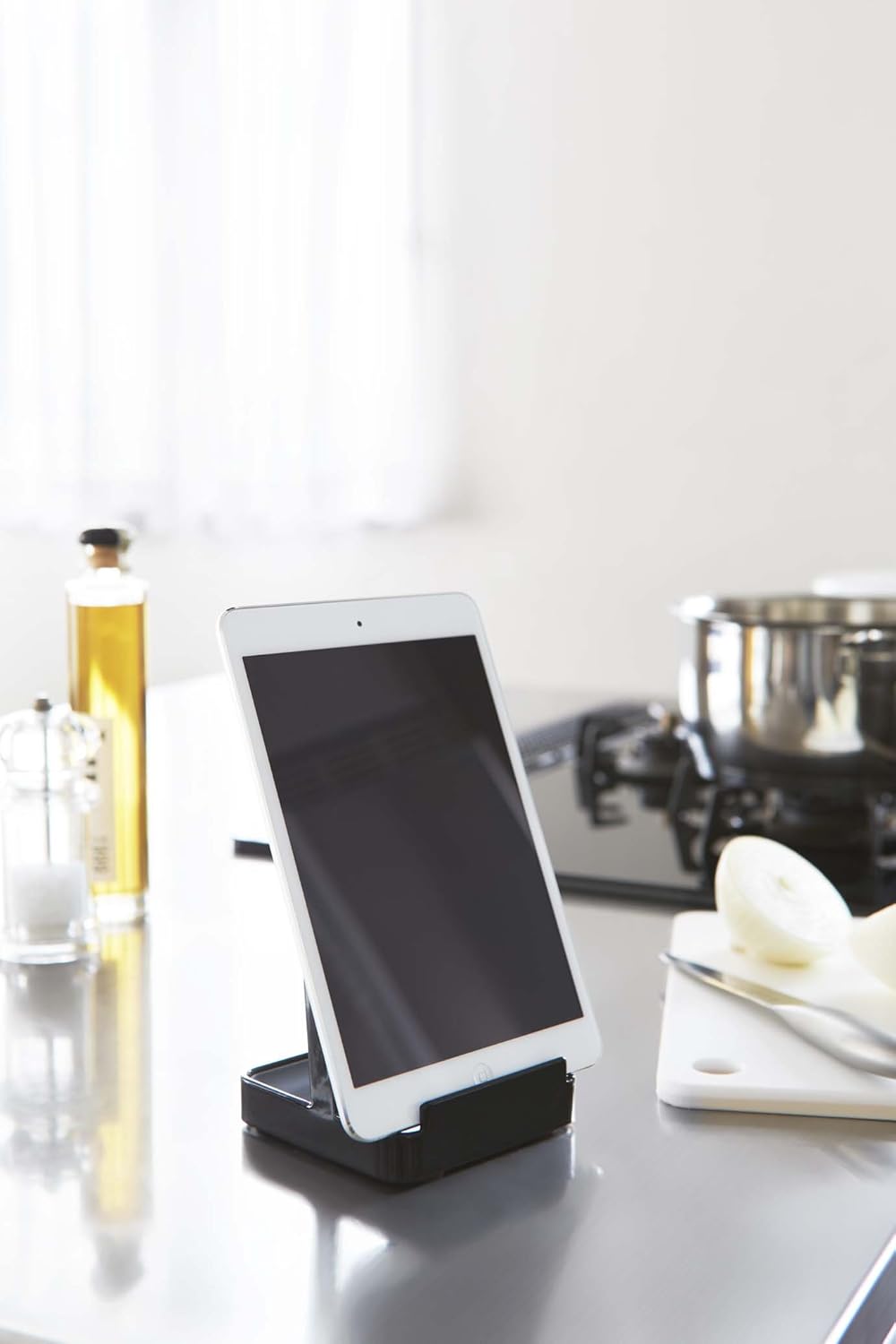 YAMAZAKI Home 2249 Tower Ladle Holder-Lid Stand for Utensils in Kitchen, Black: Home & Kitchen