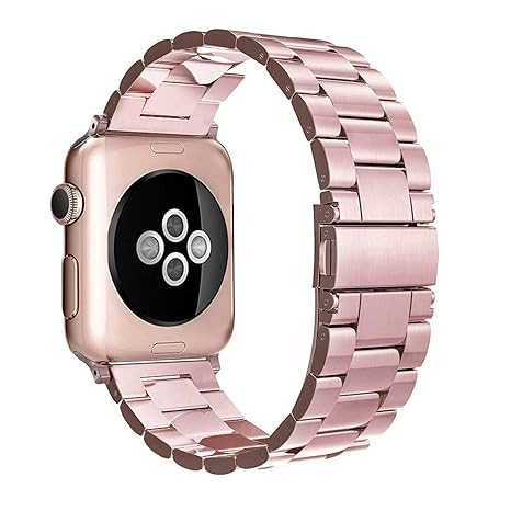 Simpeak Stainless Steel Band Strap For Apple Watch 38mm Series 1 Series 2 Rose Gold Amazon In Computers Accessories