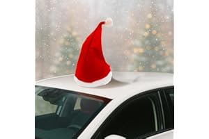 GENERIC Santa Car Roof Hat – Christmas Car Topper Decoration, Reindeer Antlers Alternative, Weather-Resistant, Paint-Safe Adhesive, Fits Cars/Trucks/SUVs