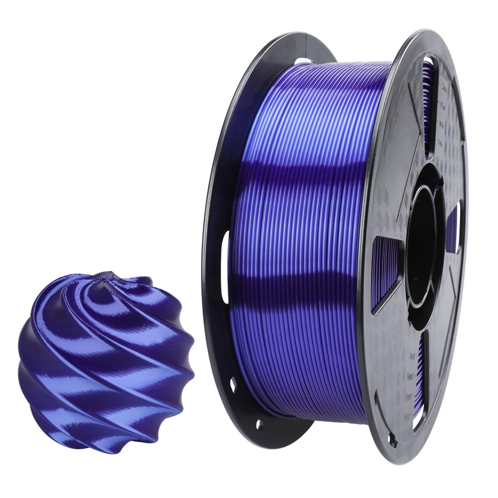 CC3D Silk Royal Blue PLA Filament 1.75 mm 1KG 3D Printer Filament Silky Shiny Metallic PLA 3D Printing Material Metallic Royal Blue Colour