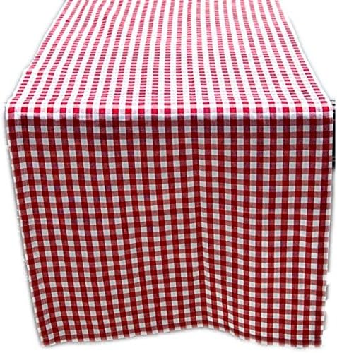 Tischdecke Tischläufer 50x150 cm Eckig Polyester Tischband Rot Weiß