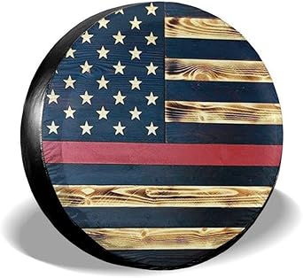 Amazon.com: Tire Cover American Flag Indepen-dence Day Reclaimed Wood
