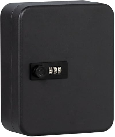 Burg-Wächter KC20C 20 Hook Combination Key Cabinet - Matt Black Steel,