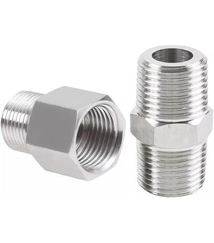 M14x1.5mm To M12x1.25mm Reducer Bushing — 304 Stainless Steel, High Pressure Gauge Fitting